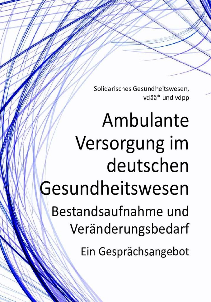 Bro­schü­re von vdää*, Soli­da­ri­sches Gesund­heits­we­sen und VDPP