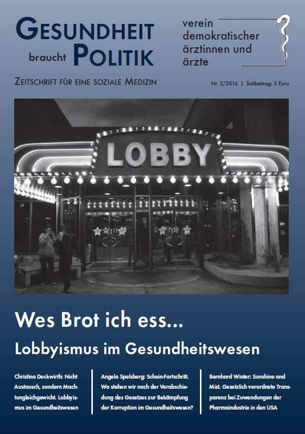 Ausgabe 2/2016 - Lobbyismus im Gesundheitswesen