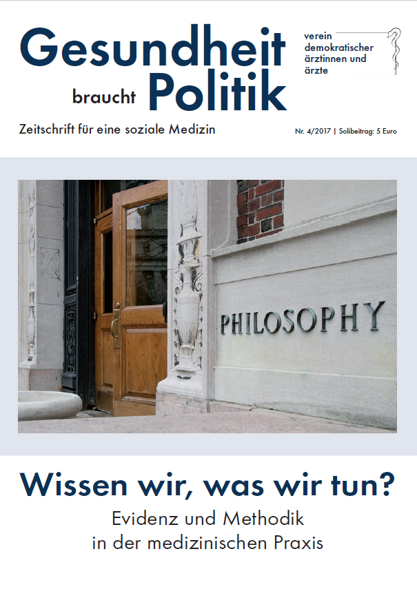 Ausgabe 4/2017 – Evidenz und Methodik in der medizinischen Praxis