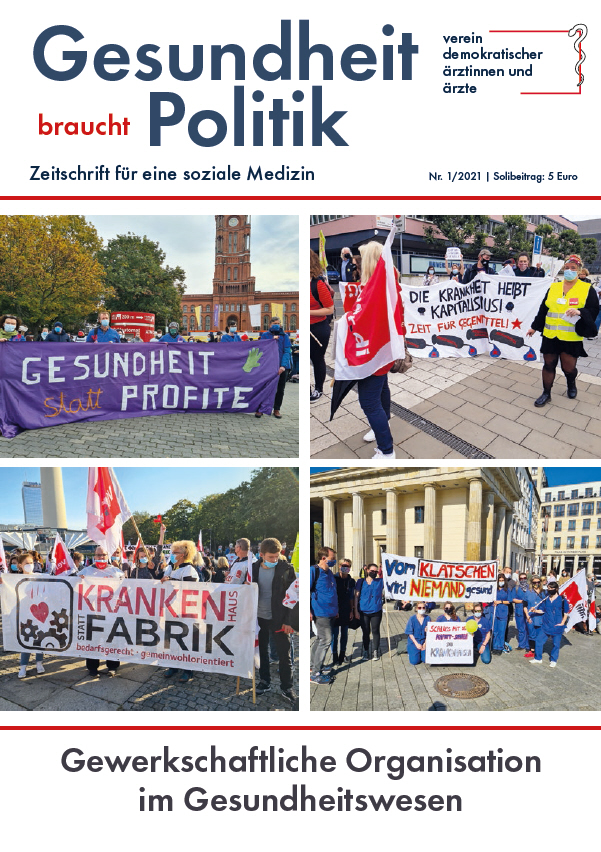 Ausgabe 1/2021 "Gewerkschaftliche Organisation im Gesundheitswesen"