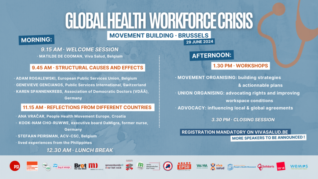 Care for care workers – inter­na­tio­nal move­ment buil­ding on the glo­bal health work­force cri­sis