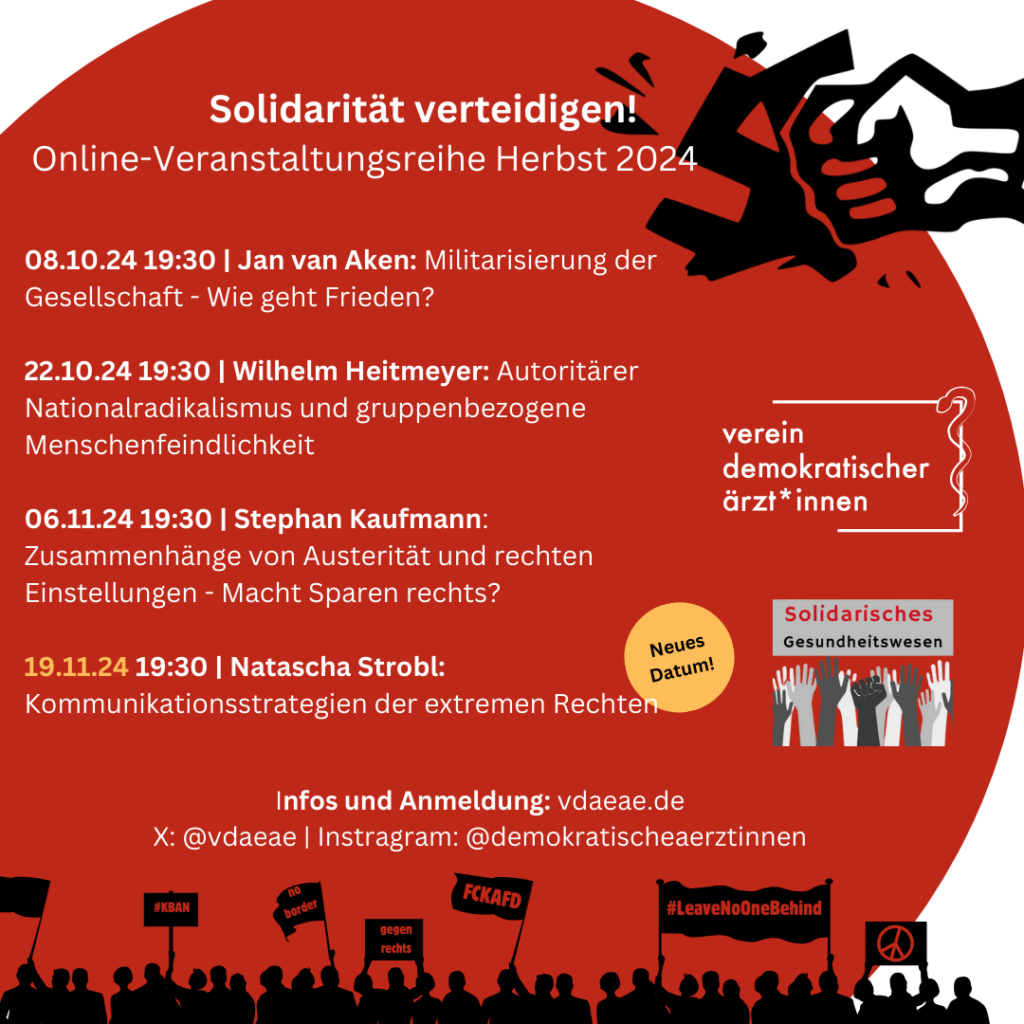 Online Ver­an­stal­tungs­rei­he Soli­da­ri­tät ver­tei­di­gen!