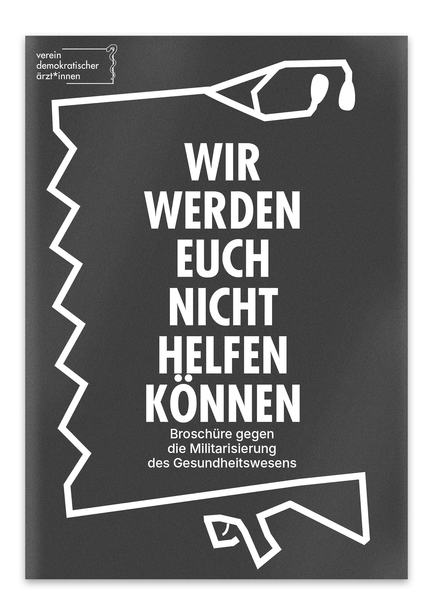 Cover der Broschüre gegen Militarisierung im Gesundheitswesen