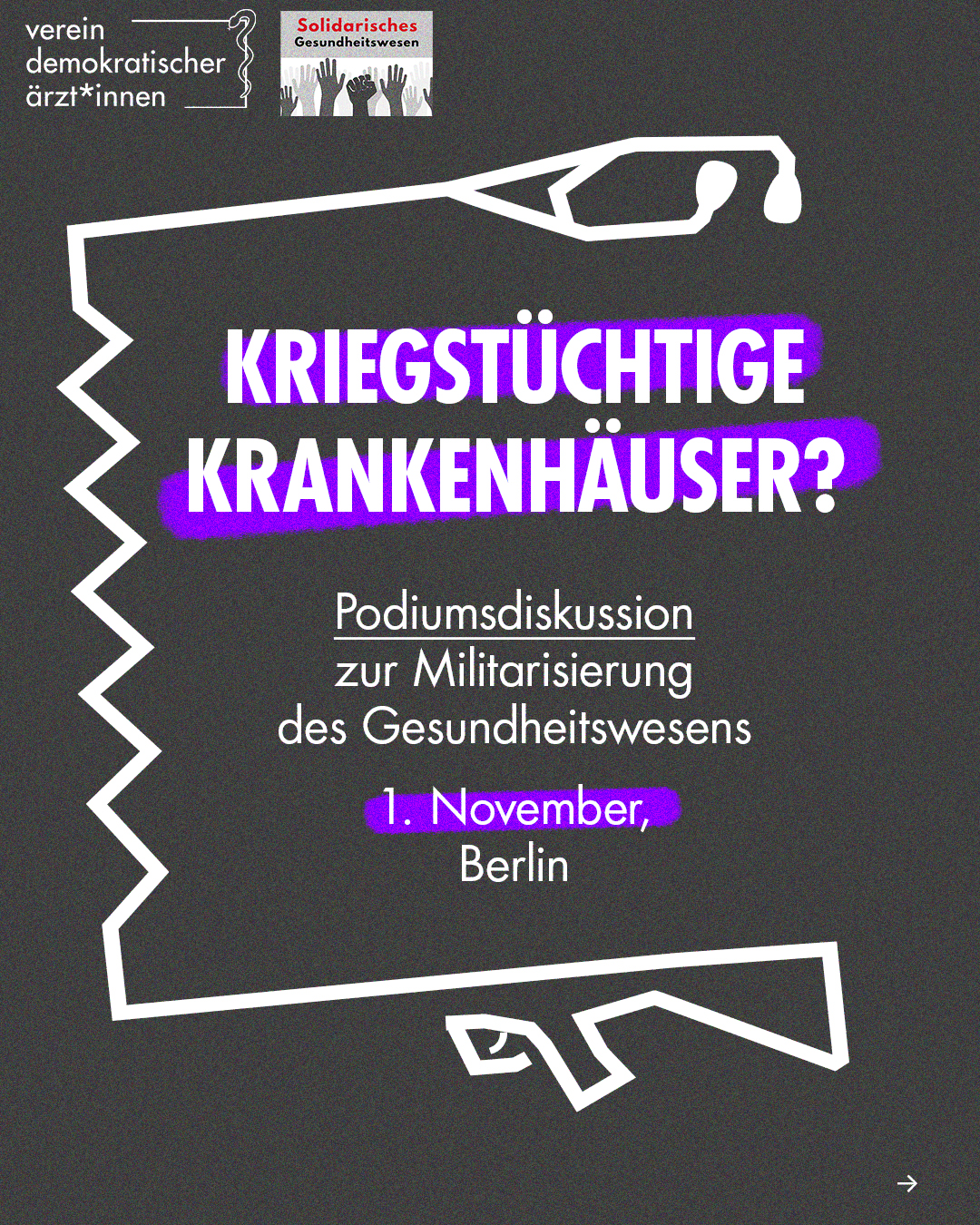 Kriegstüchtige Krankenhäuser? Eine Podiumsdiskussion zur Militarisierung des Gesundheitswesens