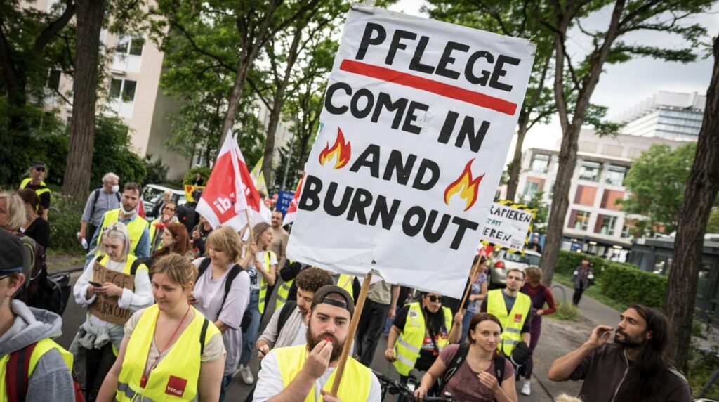 Pflegestreik Demozug