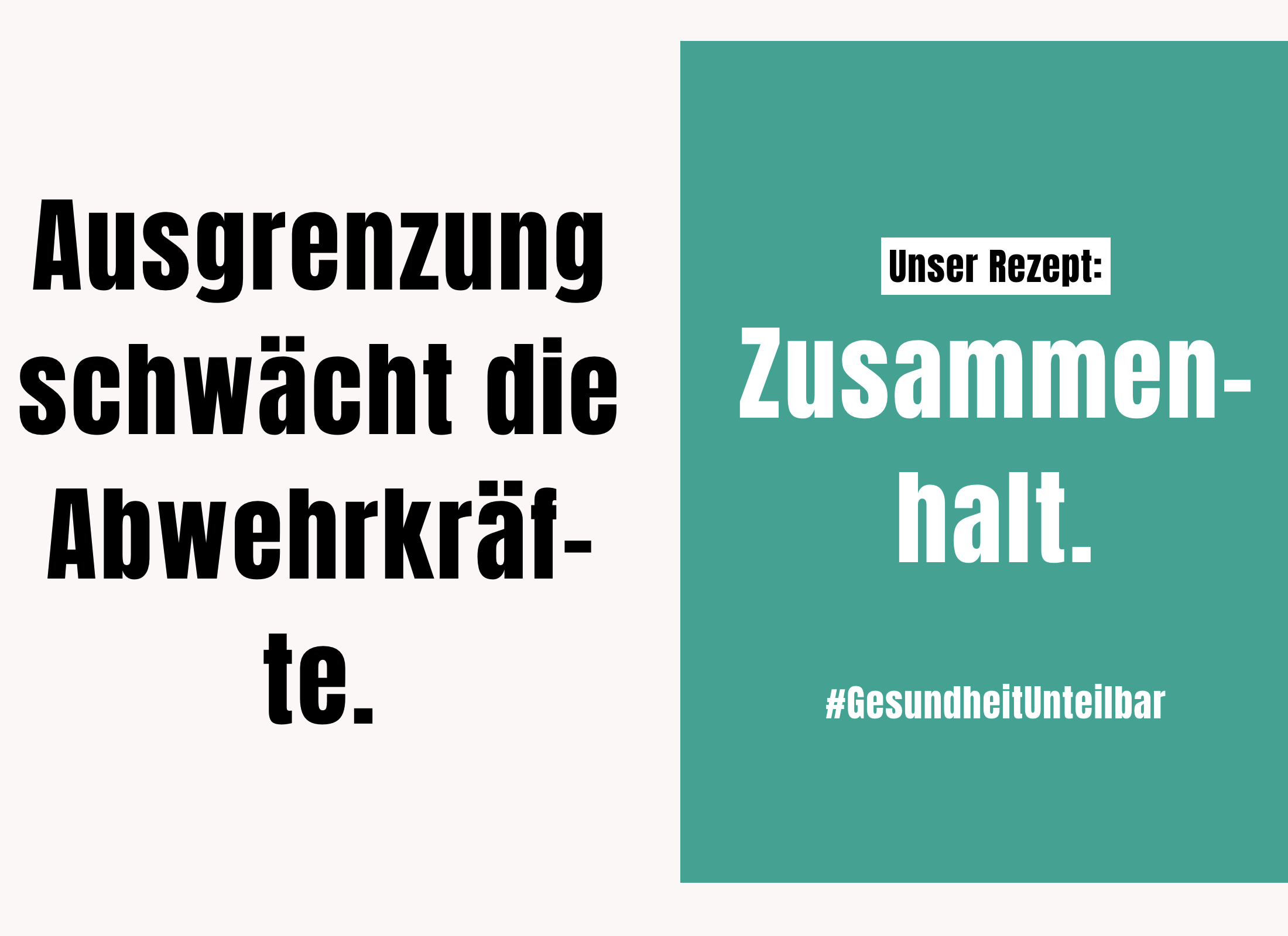 Kam­pa­gne Gesund­heit Unteil­bar