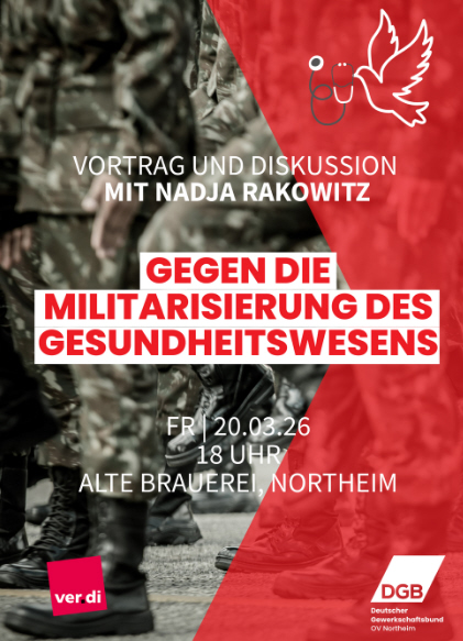 Gegen die Mili­ta­ri­sie­rung des Gesund­heits­we­sens