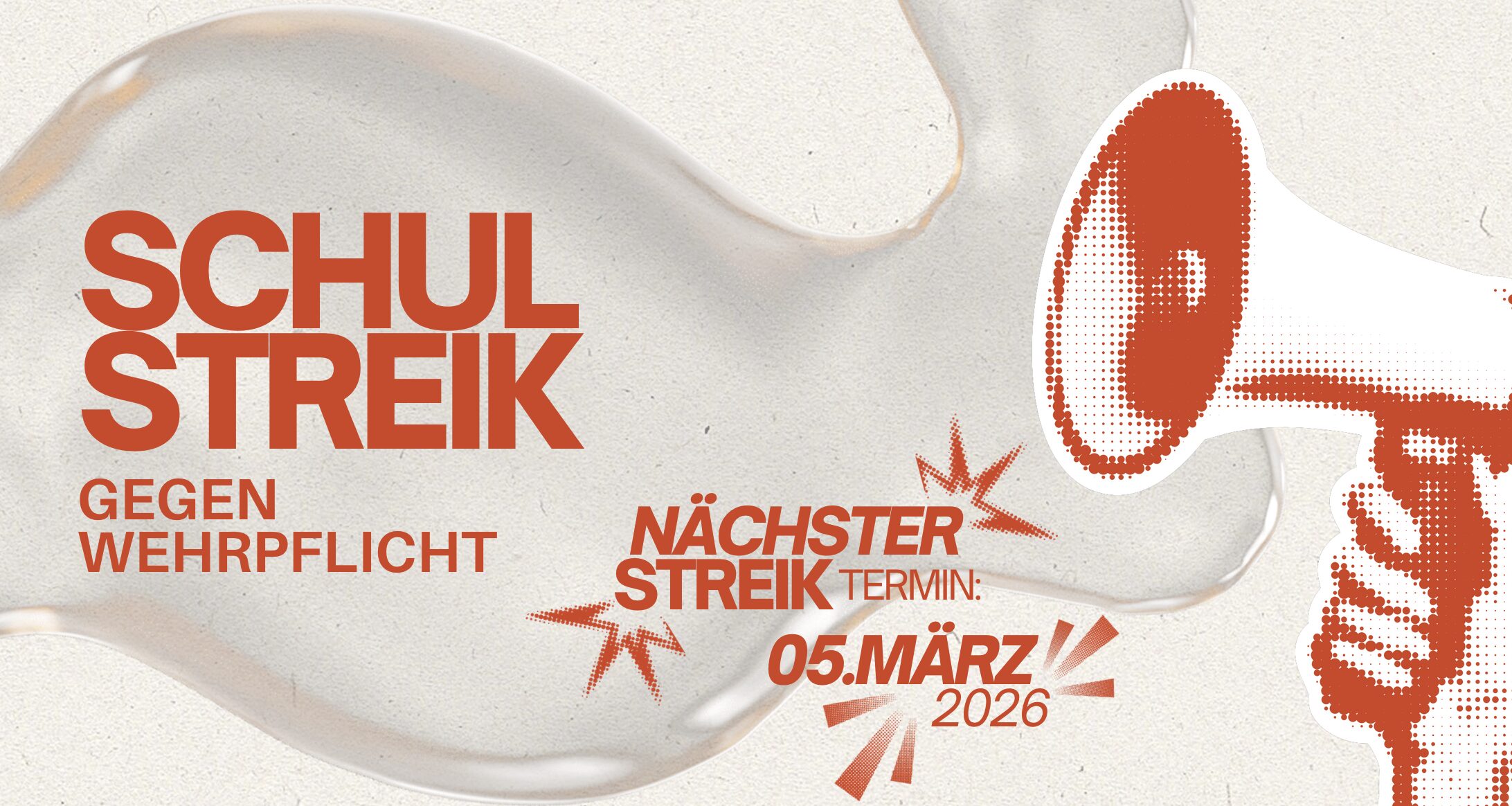 Unter­stüt­zung des Schul­streiks gegen Wehr­pflicht am 5. März 2026