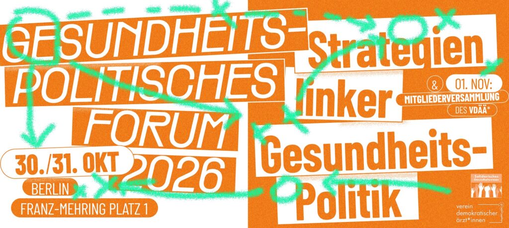 Gesundheitspolitisches Forum 2026 von vdää* und Solidarisches Gesundheitswesen